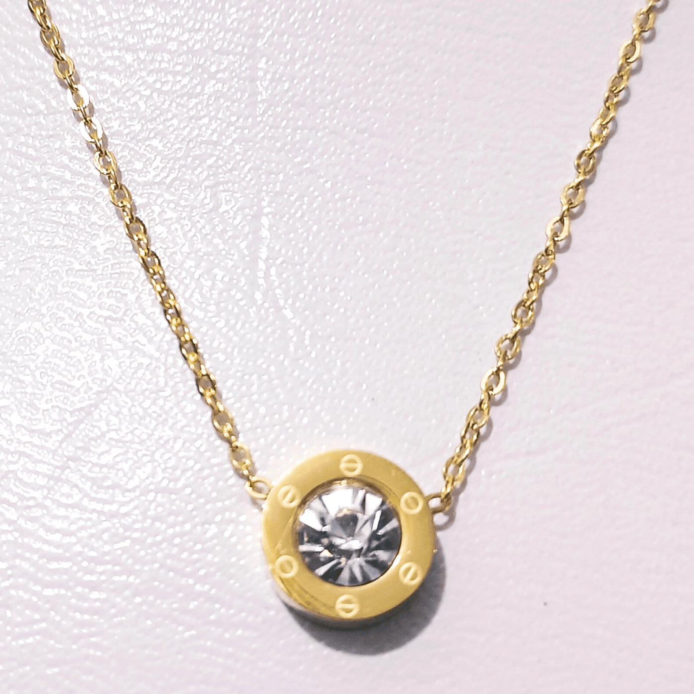 Stainless Steel Golden Chain Pendant Necklace Stainless Steel Golden Chain Pendant Necklace