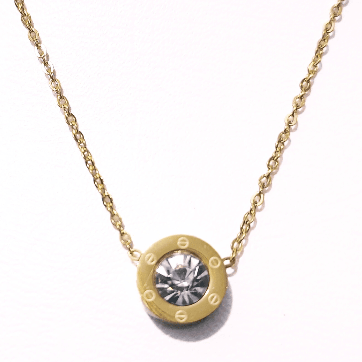 Stainless Steel Golden chain Pendant Necklace Stainless Steel Golden chain Pendant Necklace