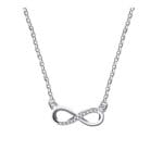 Fashion Zircon Infinity Pendant Necklace for Women Gift Silver Color