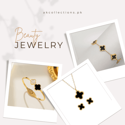 4 Pcs Luxury Clover Set (Black)