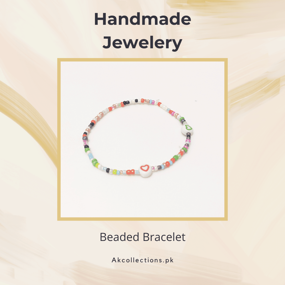 Summer Colored Heart Beaded Bracelet Summer Colored Heart Beaded Bracelet