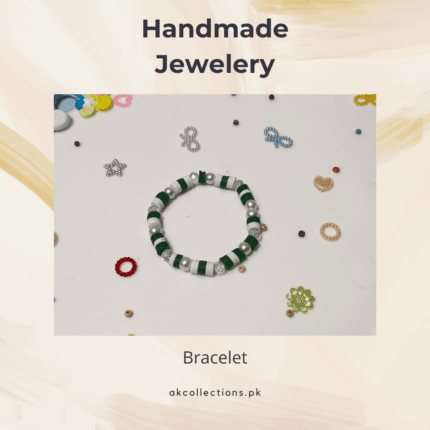 Handmade Stretchable Acrylic Beads & Pearls Bracelet