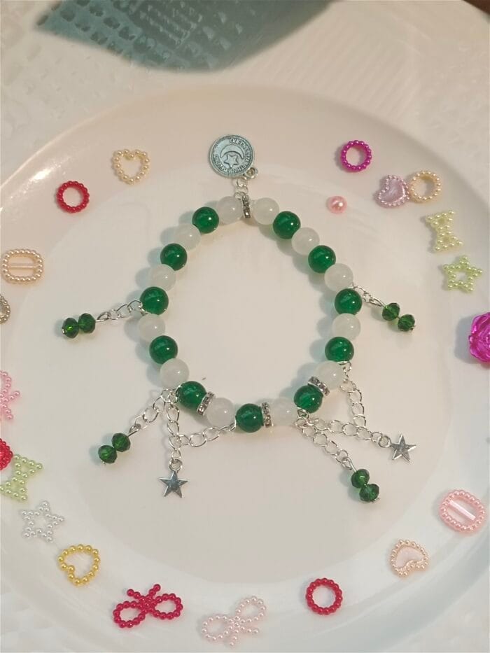 Charming Star Charm Handmade Bohemian Glass Crystal Bracelet