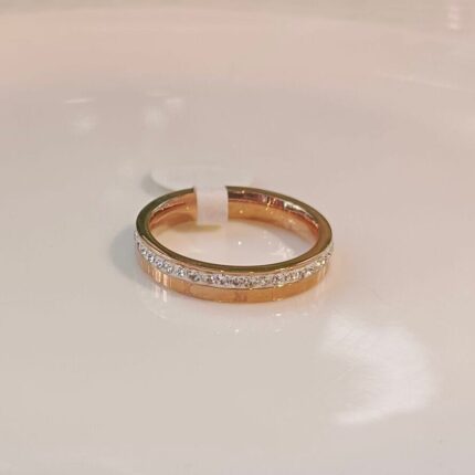 Stylish Rhinestone Titanium Stainless Steel Ring
