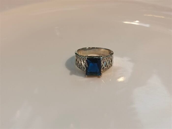 Classic Zircon Blue Stone Ring
