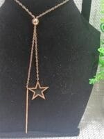 Trendy Star and Bar Pendant Necklace