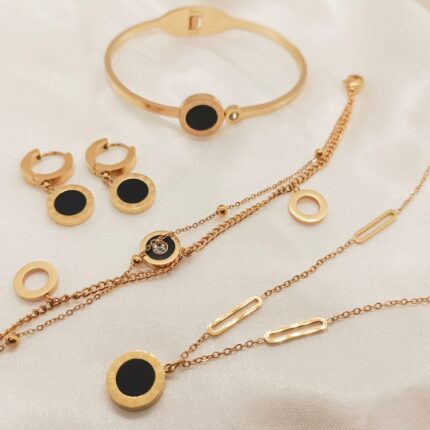 Stainless Steel 4 pcs Roman Jewelry Set