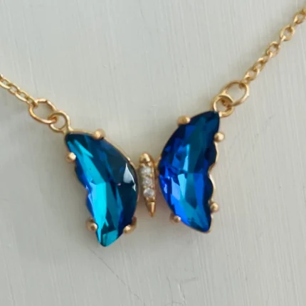 Best Friend Necklace Butterfly Friendship Pendant Necklace Set Chain for Women Girl