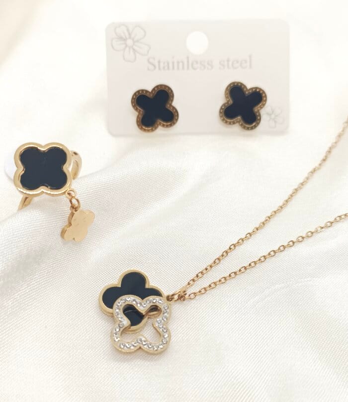 Stunning Stainless Steel Clover Deal 3 Pcs