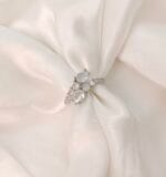Stunning S925 Sterling Silver Zircon Stone Adjustable Ring