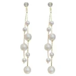 Stainless Steel Pearl Double Layer Earrings