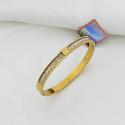 Sparkling Gold Plated Bangle | Water Proof | Premium
