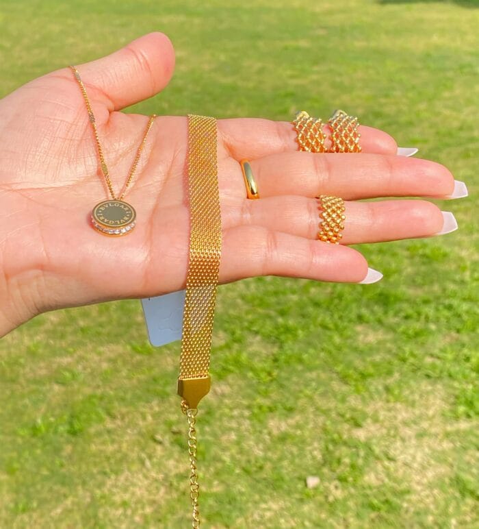 Lustrous 18k Gold Combo Deal | Water Proof | Tarnish Free