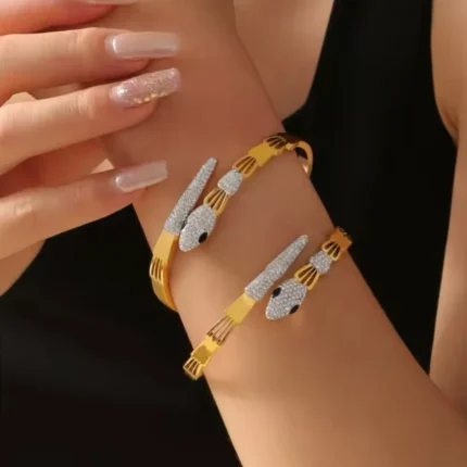 Snake Zircon Bangle - Water Proof & Anti-Tarnish