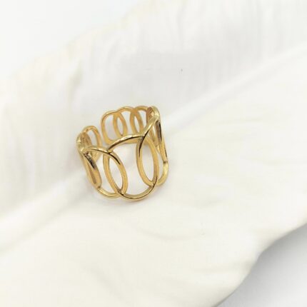 Stainless steel vintage open ring