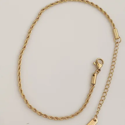 Twisted Chain Anklet | Stainless Steel